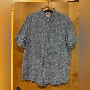 Heritage Blue Short-Sleeve Anchor-Print Button-Down Shirt